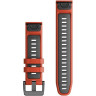 Ремешок GARMIN QUICKFIT 22 WATCH BANDS FLAME RED/GRAPHITE SILICONE