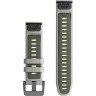 Ремешок GARMIN QUICKFIT 22 WATCH BANDS FOG GREY/MOSS SILICONE