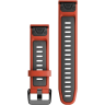 Ремешок GARMIN QUICKFIT FLAME RED/GRAPHITE (FENIX 7S PRO)
