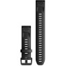 Ремешок сменный для GARMIN FENIX 6S 20MM BLACK SILICONE