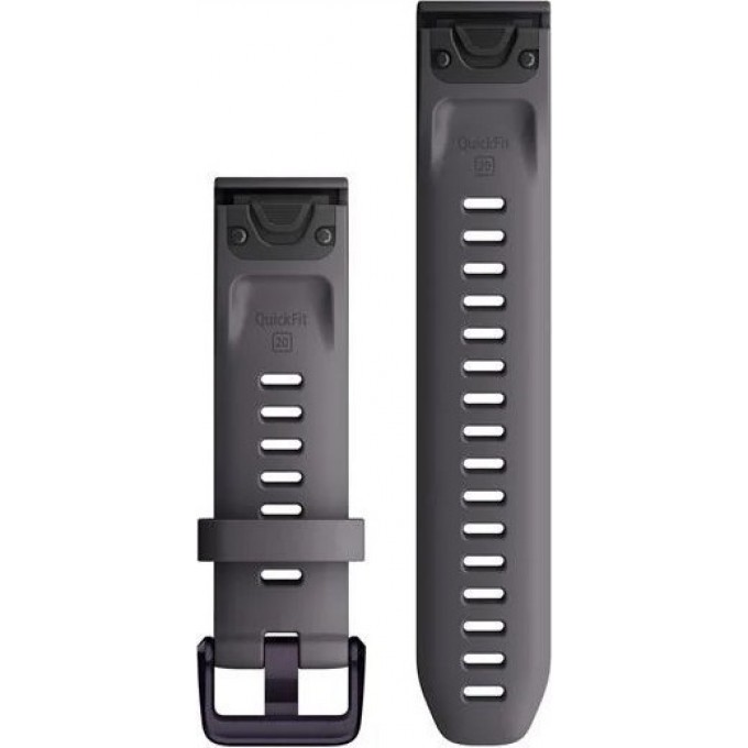 Ремешок сменный для GARMIN FENIX 6S SOLAR 20MM QUICKFIT SHALE GRAY SILICONE BAND