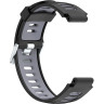 Ремешок сменный для GARMIN FORERUNNER 230/235/630, черный/серый
