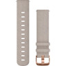Ремешок сменный для GARMIN VIVOMOVE HR, GRAY LEATHER