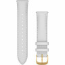 Ремешок сменный для GARMIN VIVOMOVE, LUXE, LEATHER, GOLD, WHITE