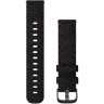 Ремешок сменный для GARMIN VIVOMOVE, STYLE, FABRIC, GRAPHITE, BLACK PEPPER