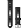 Ремешок сменный GARMIN для Forerunner 955 с серебристой застежкой, черный