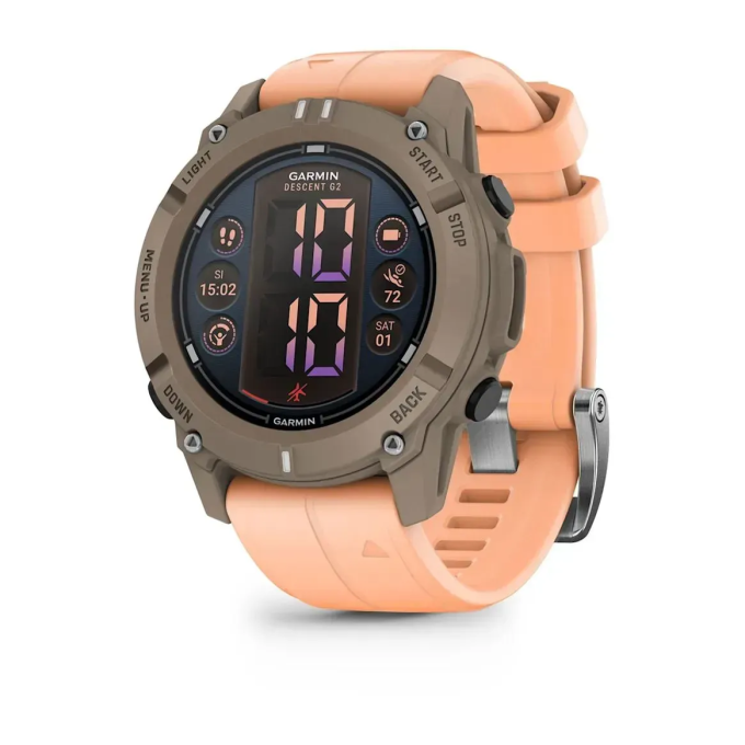 Смарт-часы GARMIN DESCENT G2 цвета палома с ремешком цвета розовая ракушка