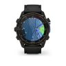 Смарт-часы GARMIN DESCENT Mk3i - 51 мм, титан Carbon Grey DLC с черным силиконовым ремешком