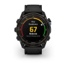 Смарт-часы GARMIN DESCENT Mk3i - 51 мм, титан Carbon Grey DLC с черным силиконовым ремешком