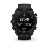 Смарт-часы GARMIN DESCENT Mk3i - 51 мм, титан Carbon Grey DLC с черным силиконовым ремешком