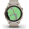 Смарт-часы GARMIN FENIX 7S PRO SAPPHIRE SOLAR золотистый корпус с кожаным ремешком цвета известняка