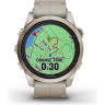 Смарт-часы GARMIN FENIX 7S PRO SAPPHIRE SOLAR золотистый корпус с кожаным ремешком цвета известняка