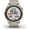 Смарт-часы GARMIN FENIX 7S PRO SAPPHIRE SOLAR золотистый корпус с кожаным ремешком цвета известняка