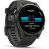Смарт-часы GARMIN FENIX 8 – 43 мм, AMOLED Sapphire, титан с DLC-покрытием Carbon Gray и силиконовым ремешком черного/серого цвета