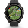 Смарт-часы GARMIN FENIX 8 – 43 мм, AMOLED Sapphire, титан с DLC-покрытием Carbon Gray и силиконовым ремешком черного/серого цвета