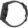 Смарт-часы GARMIN FENIX 8 – 43 мм, AMOLED Sapphire, титан с DLC-покрытием Carbon Gray и силиконовым ремешком черного/серого цвета