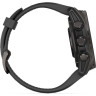 Смарт-часы GARMIN FENIX 8 – 43 мм, AMOLED Sapphire, титан с DLC-покрытием Carbon Gray и силиконовым ремешком черного/серого цвета