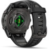 Смарт-часы GARMIN FENIX 8 – 43 мм, AMOLED Sapphire, титан с DLC-покрытием Carbon Gray и силиконовым ремешком черного/серого цвета