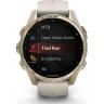 Смарт-часы GARMIN FENIX 8 – 43 мм, AMOLED Sapphire, золотистые с силиконовым ремешком цвета туманный серый/темный песчаник