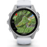 Смарт-часы GARMIN FENIX 8 – 43 мм, AMOLED, серебристые с силиконовым ремешком цвета белый камень