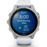 Смарт-часы GARMIN FENIX 8 – 43 мм, AMOLED, серебристые с силиконовым ремешком цвета белый камень