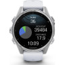 Смарт-часы GARMIN FENIX 8 – 43 мм, AMOLED, серебристые с силиконовым ремешком цвета белый камень