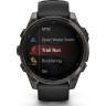 Смарт-часы Garmin Fenix 8 – 47 мм, AMOLED Sapphire, титан с DLC-покрытием Carbon Gray и силиконовым ремешком черного/серого цвета