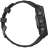 Смарт-часы Garmin Fenix 8 – 47 мм, AMOLED Sapphire, титан с DLC-покрытием Carbon Gray и силиконовым ремешком черного/серого цвета