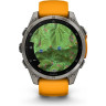 Смарт-часы GARMIN FENIX 8 – 47 мм, AMOLED Sapphire, титан с силиконовым ремешком цвета Spark Orange/Graphite