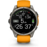 Смарт-часы GARMIN FENIX 8 – 47 мм, AMOLED Sapphire, титан с силиконовым ремешком цвета Spark Orange/Graphite