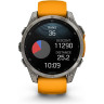 Смарт-часы GARMIN FENIX 8 – 47 мм, AMOLED Sapphire, титан с силиконовым ремешком цвета Spark Orange/Graphite