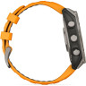 Смарт-часы GARMIN FENIX 8 – 47 мм, AMOLED Sapphire, титан с силиконовым ремешком цвета Spark Orange/Graphite