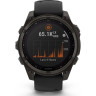 Смарт-часы GARMIN FENIX 8 – 47 мм, Solar Sapphire, титан с DLC-покрытием Carbon Gray и силиконовым ремешком черного/серого цвета