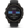 Смарт-часы GARMIN FENIX 8 – 47 мм, Solar Sapphire, титан с DLC-покрытием Carbon Gray и силиконовым ремешком черного/серого цвета