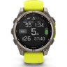 Смарт-часы GARMIN FENIX 8 – 47 мм, Solar Sapphire, титан с ярко-желтым/графитовым силиконовым ремешком