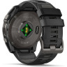 Смарт-часы GARMIN FENIX 8 – 51 мм, AMOLED Sapphire, титан с DLC-покрытием Carbon Gray и силиконовым ремешком черного/серого цвета