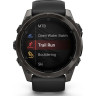 Смарт-часы GARMIN FENIX 8 – 51 мм, AMOLED Sapphire, титан с DLC-покрытием Carbon Gray и силиконовым ремешком черного/серого цвета