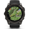 Смарт-часы GARMIN FENIX 8 – 51 мм, AMOLED Sapphire, титан с DLC-покрытием Carbon Gray и силиконовым ремешком черного/серого цвета