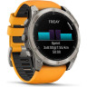 Смарт-часы GARMIN FENIX 8 – 51 мм, AMOLED Sapphire, титан с силиконовым ремешком цвета Spark Orange/Graphite