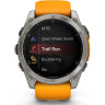Смарт-часы GARMIN FENIX 8 – 51 мм, AMOLED Sapphire, титан с силиконовым ремешком цвета Spark Orange/Graphite