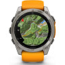 Смарт-часы GARMIN FENIX 8 – 51 мм, AMOLED Sapphire, титан с силиконовым ремешком цвета Spark Orange/Graphite