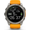 Смарт-часы GARMIN FENIX 8 – 51 мм, AMOLED Sapphire, титан с силиконовым ремешком цвета Spark Orange/Graphite