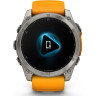 Смарт-часы GARMIN FENIX 8 – 51 мм, AMOLED Sapphire, титан с силиконовым ремешком цвета Spark Orange/Graphite