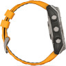 Смарт-часы GARMIN FENIX 8 – 51 мм, AMOLED Sapphire, титан с силиконовым ремешком цвета Spark Orange/Graphite