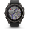 Смарт-часы GARMIN FENIX 8 – 51 мм, Solar Sapphire, титан с DLC-покрытием Carbon Gray и силиконовым ремешком черного/серого цвета