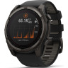 Смарт-часы GARMIN FENIX 8 – 51 мм, Solar Sapphire, титан с DLC-покрытием Carbon Gray и силиконовым ремешком черного/серого цвета