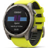 Смарт-часы GARMIN FENIX 8 – 51 мм, Solar Sapphire, титан с ярко-желтым/графитовым силиконовым ремешком
