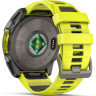 Смарт-часы GARMIN FENIX 8 – 51 мм, Solar Sapphire, титан с ярко-желтым/графитовым силиконовым ремешком
