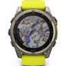 Смарт-часы GARMIN FENIX 8 – 51 мм, Solar Sapphire, титан с ярко-желтым/графитовым силиконовым ремешком