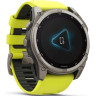Смарт-часы GARMIN FENIX 8 – 51 мм, Solar Sapphire, титан с ярко-желтым/графитовым силиконовым ремешком